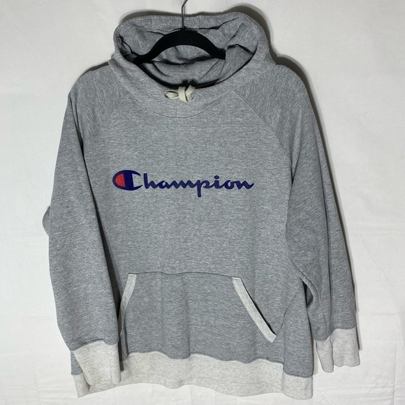 Champion Heathered Grey Pullover Sweatshirt Activewear Hoodie 2XL - Picture 16 of 16